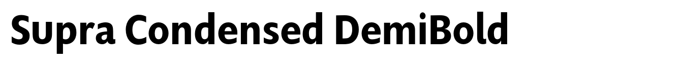 Supra Condensed DemiBold